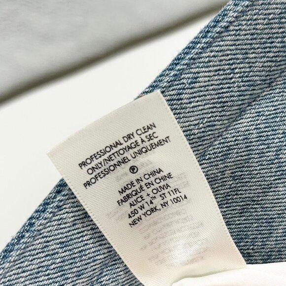 Alice + Olivia Avis Combo Patch Pocket Jacket in Blue Eyes Multi - Picture 8 of 11